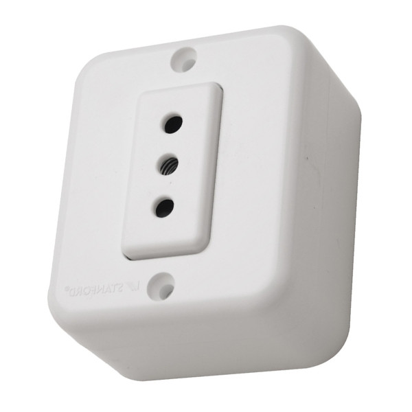 Casquete sobrepuesto Simple 10A 250V Blanco